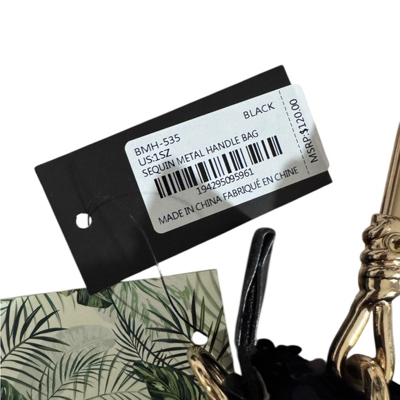 Badgley Mischka Small Black Sequin Women's Bag NWT - Picture 4 of 7